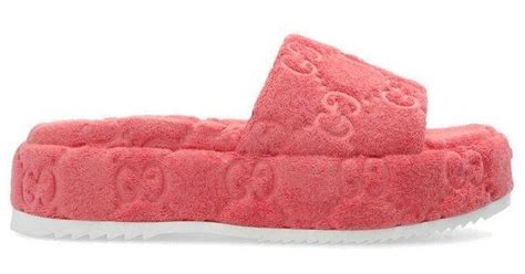 gucci slides pink gg|pink gucci slides platform.